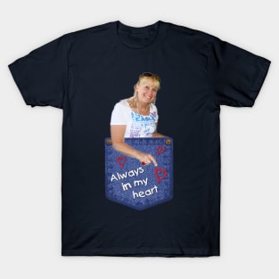 Always in my heart pocket Navy T-Shirt